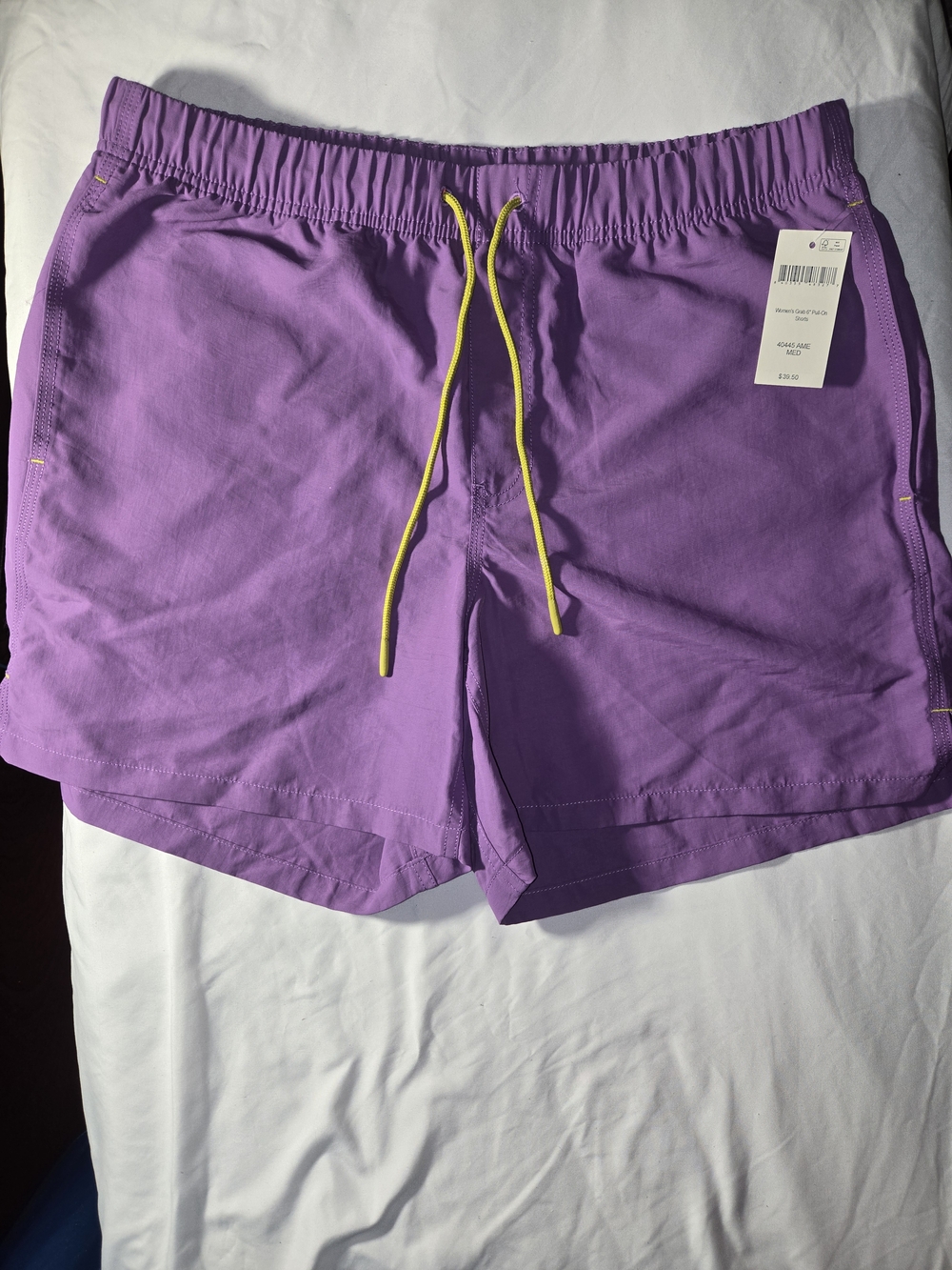 Duluth Trading Co Women's Purple Grab 6" Pull-On Shorts